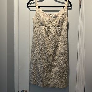 Beth Bowley gold-silver brocade Dress